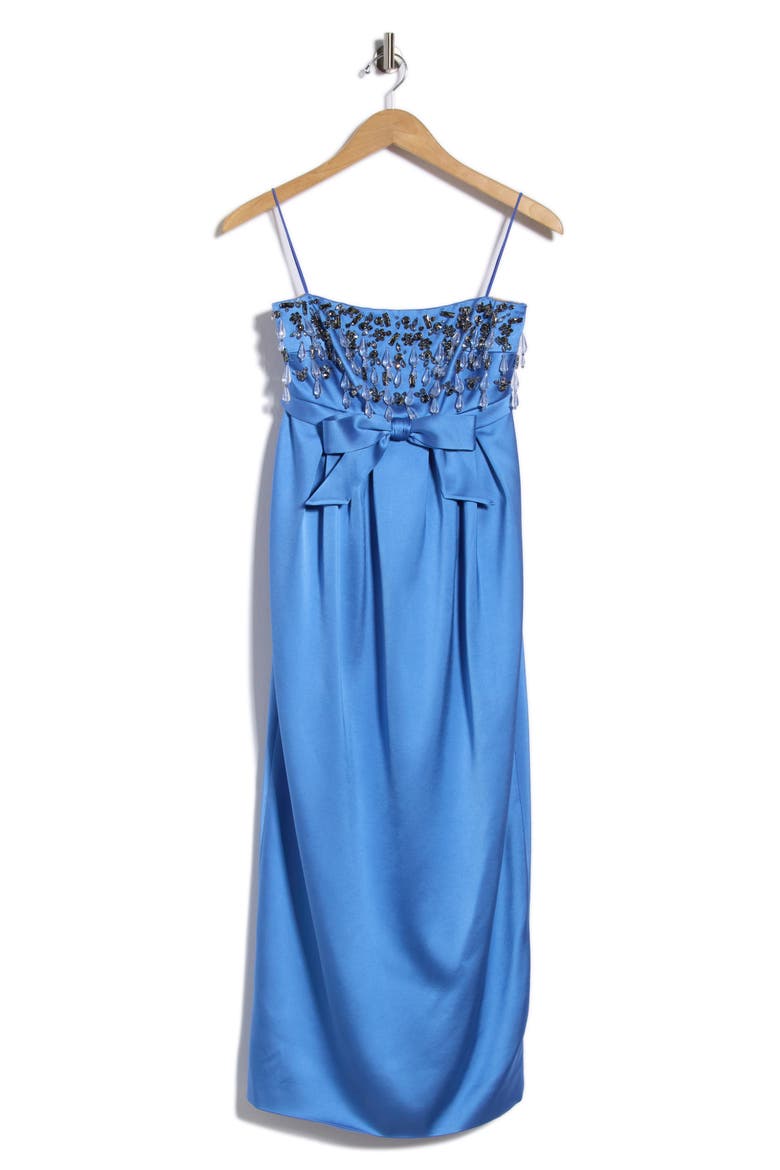 Zelina Gemstone Strapless Midi Dress, Alternate, color, COBALT WAVE
