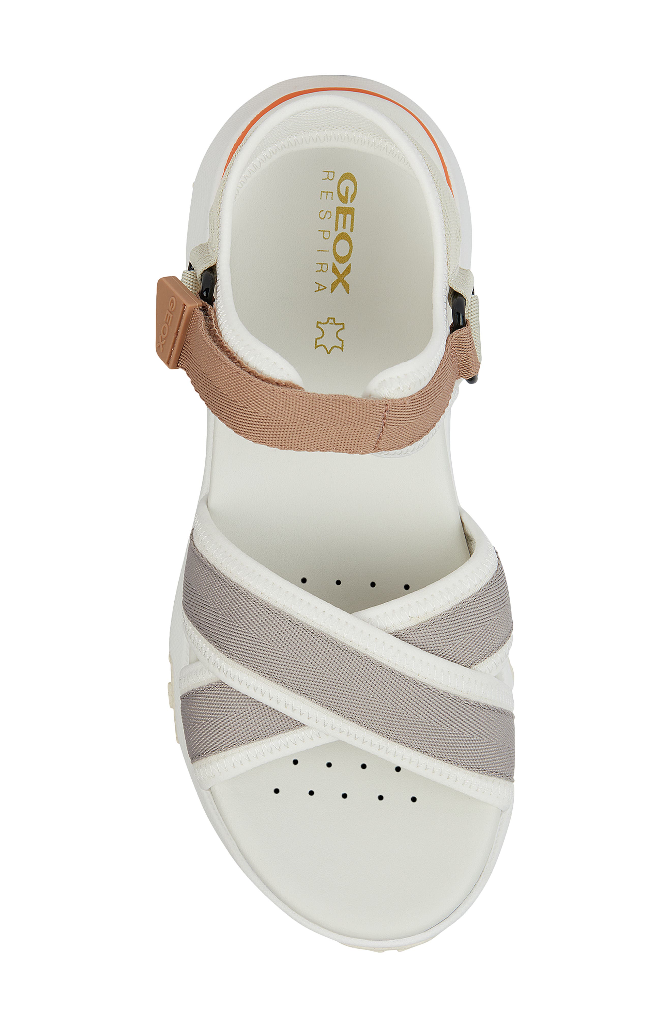 Sorapis Grip Sandal, Alternate, color, WHITE/ GREY