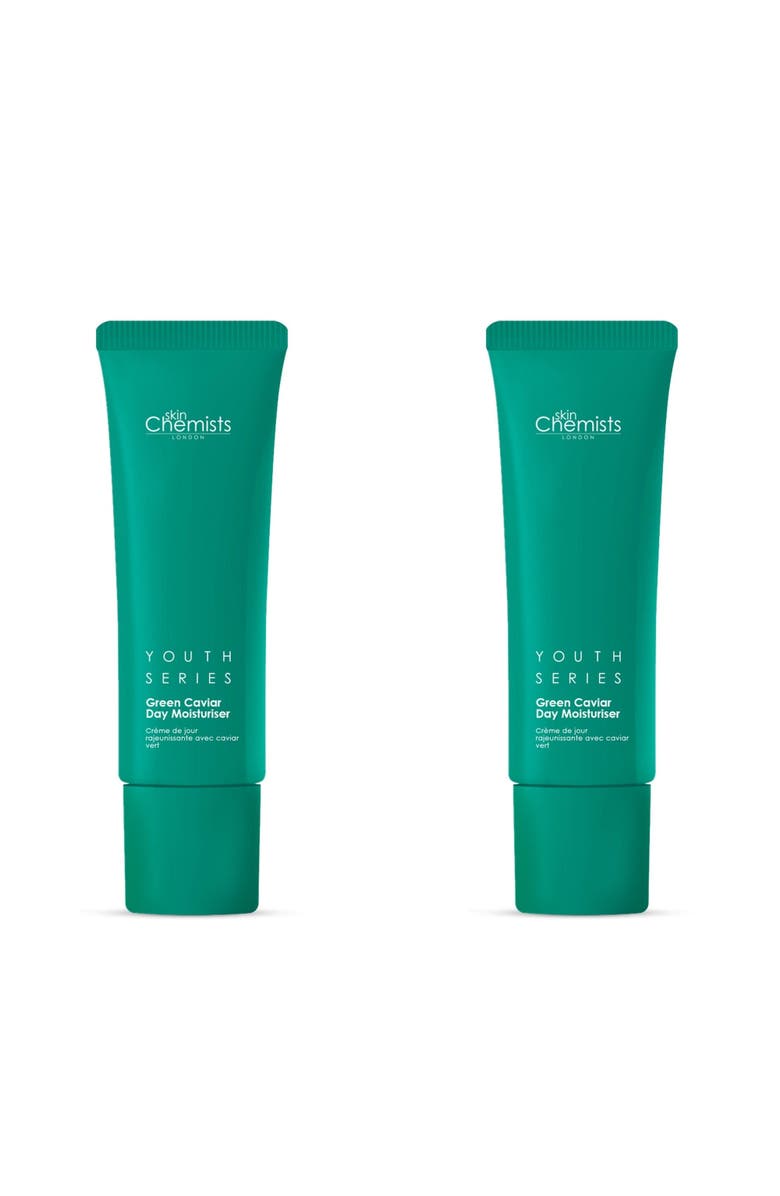 SKINCHEMISTS Youth Series Green Caviar Day Moisturiser 50ml x 2 Duo Pack, Main, color, White