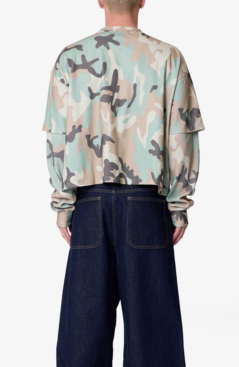 mnml Layered Camo Print Thermal Cotton T-Shirt, Alternate, color,