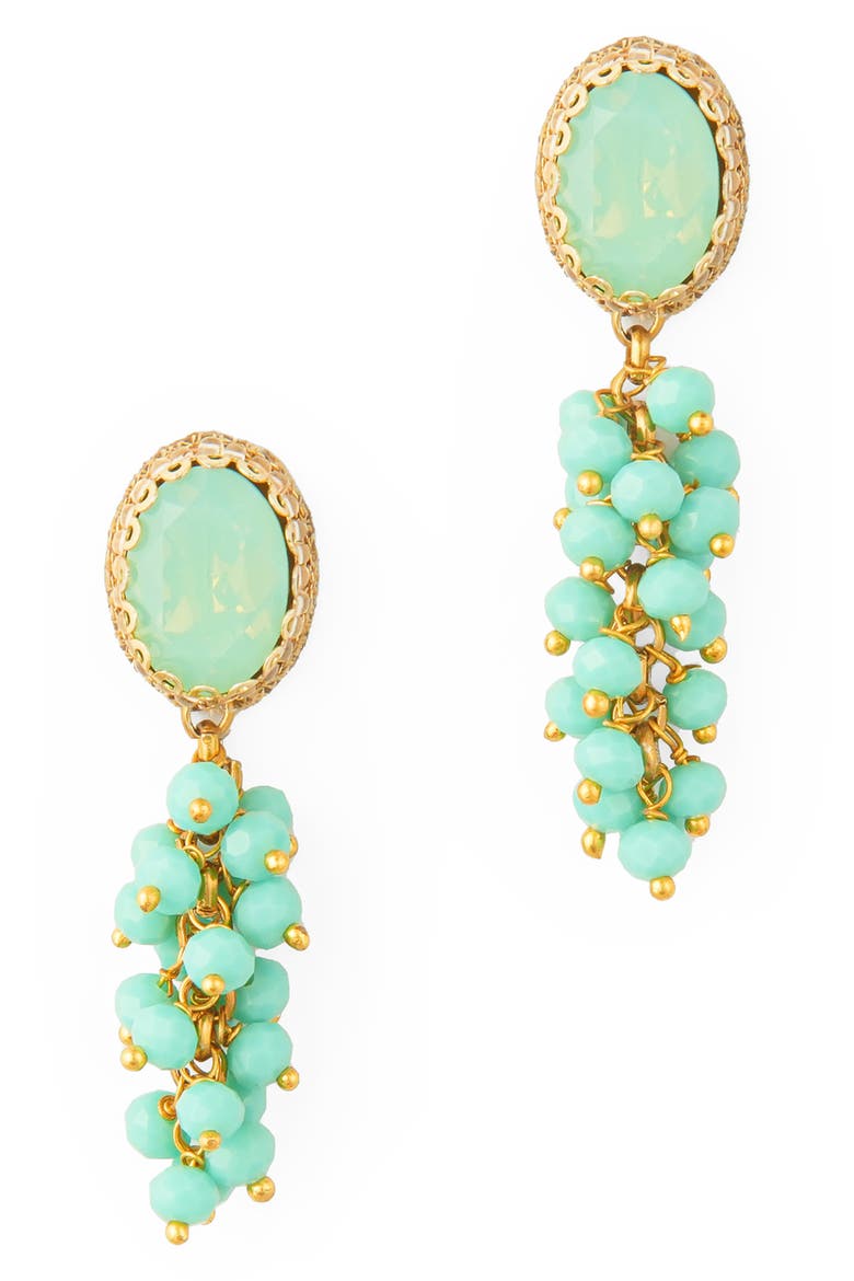 Jemsa Drop Earrings, Main, color, TURQUOISE