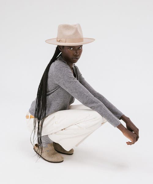 Gigi Pip Monroe Rancher Wool Fedora Hat In Oatmeal