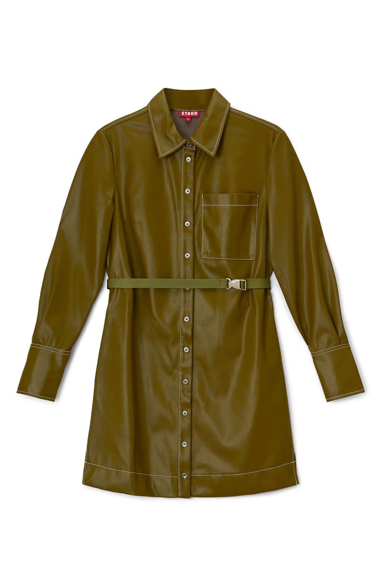 STAUD Lynn Long Sleeve Shirtdress, Alternate, color, 