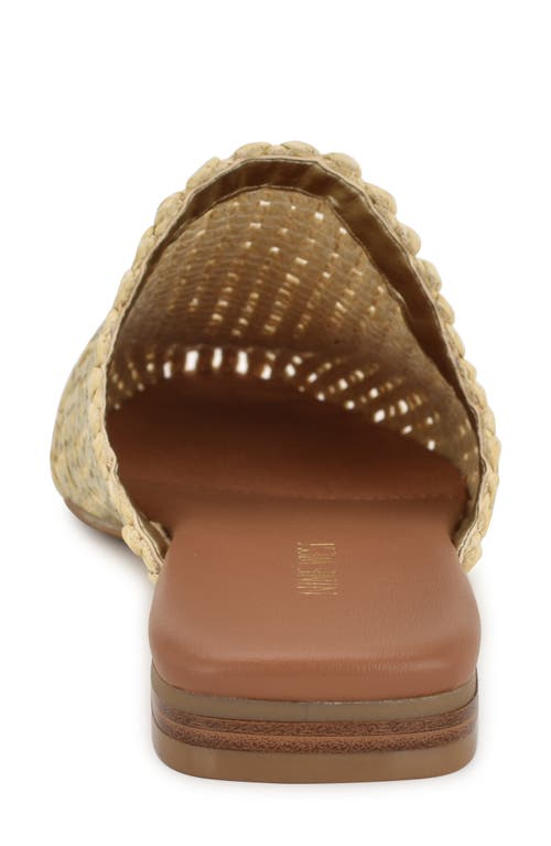 Nine West Canoli Raffia Mule In Platino