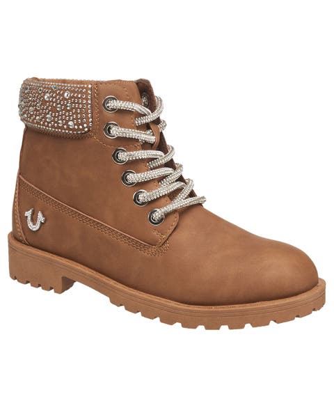 Faith Bling Lace Combat Boot