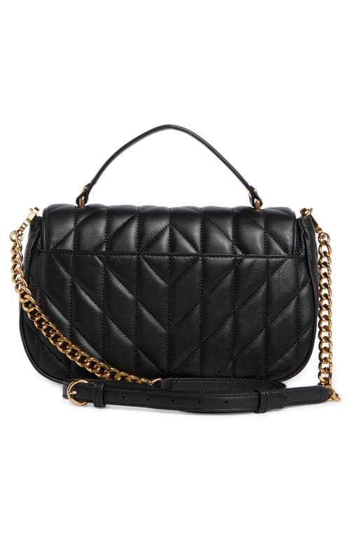 Karl Lagerfeld Paris Lafayette Quilted Leather Satchel In Black