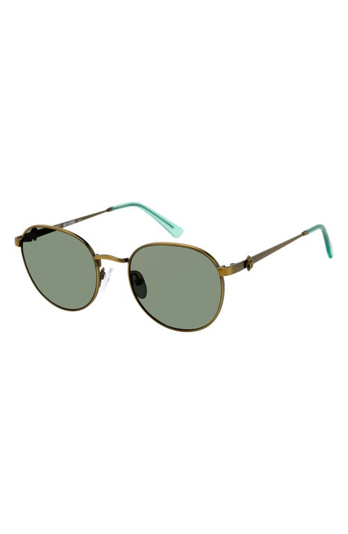 Kurt Geiger London 51mm Round Sunglasses In Brass/green