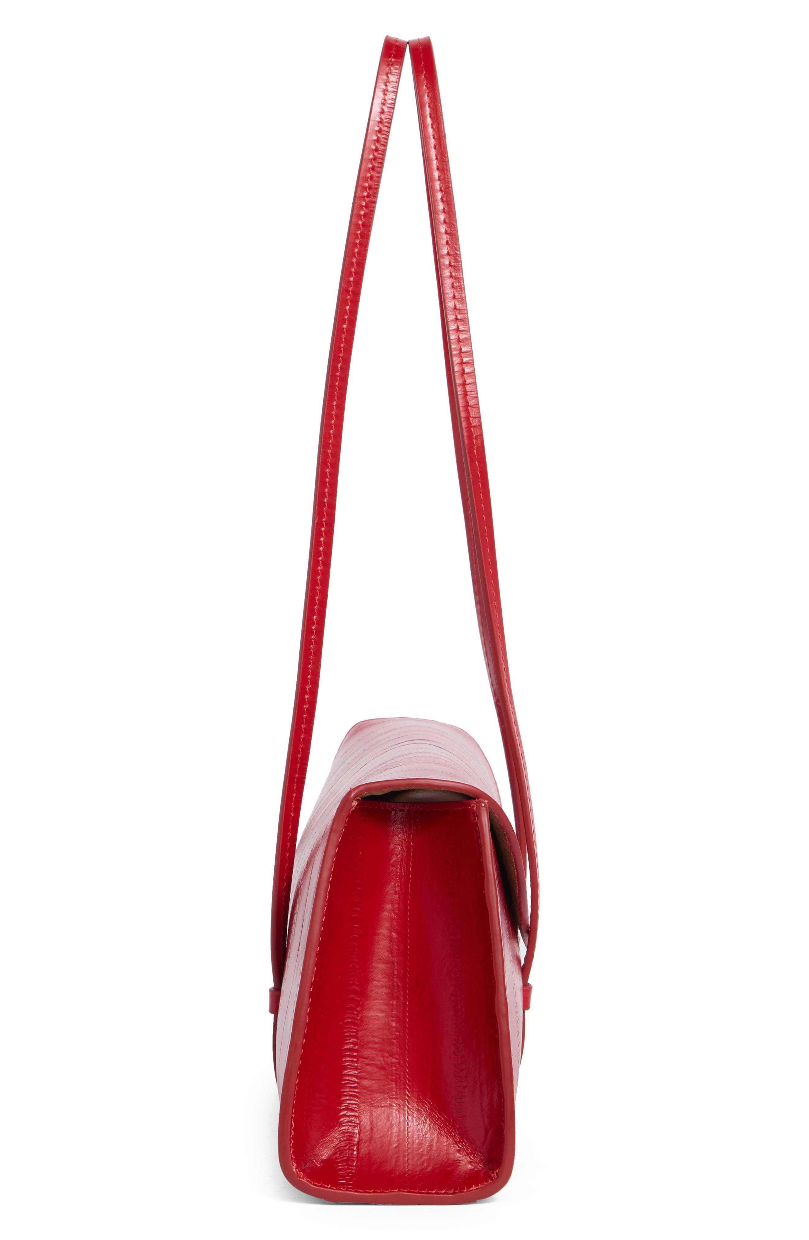 Elena Leather Shoulder Bag, Alternate, color, LADYBUG EEL