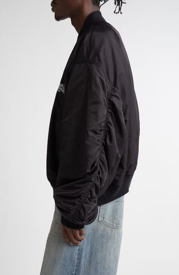 Balenciaga Oversize Nylon Varsity Jacket | Nordstrom