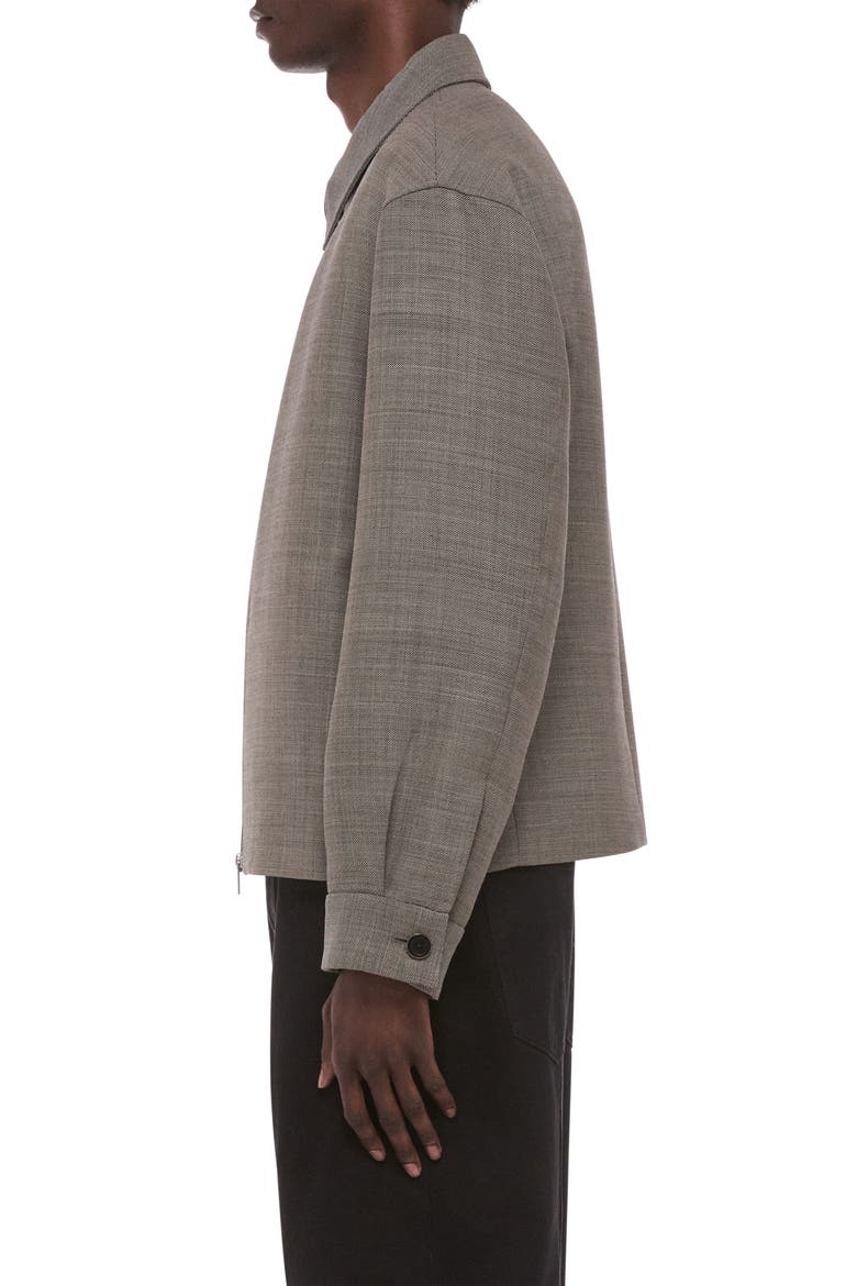 Sharkskin Shirt Jacket, Alternate, color, BEIGE MELANGE