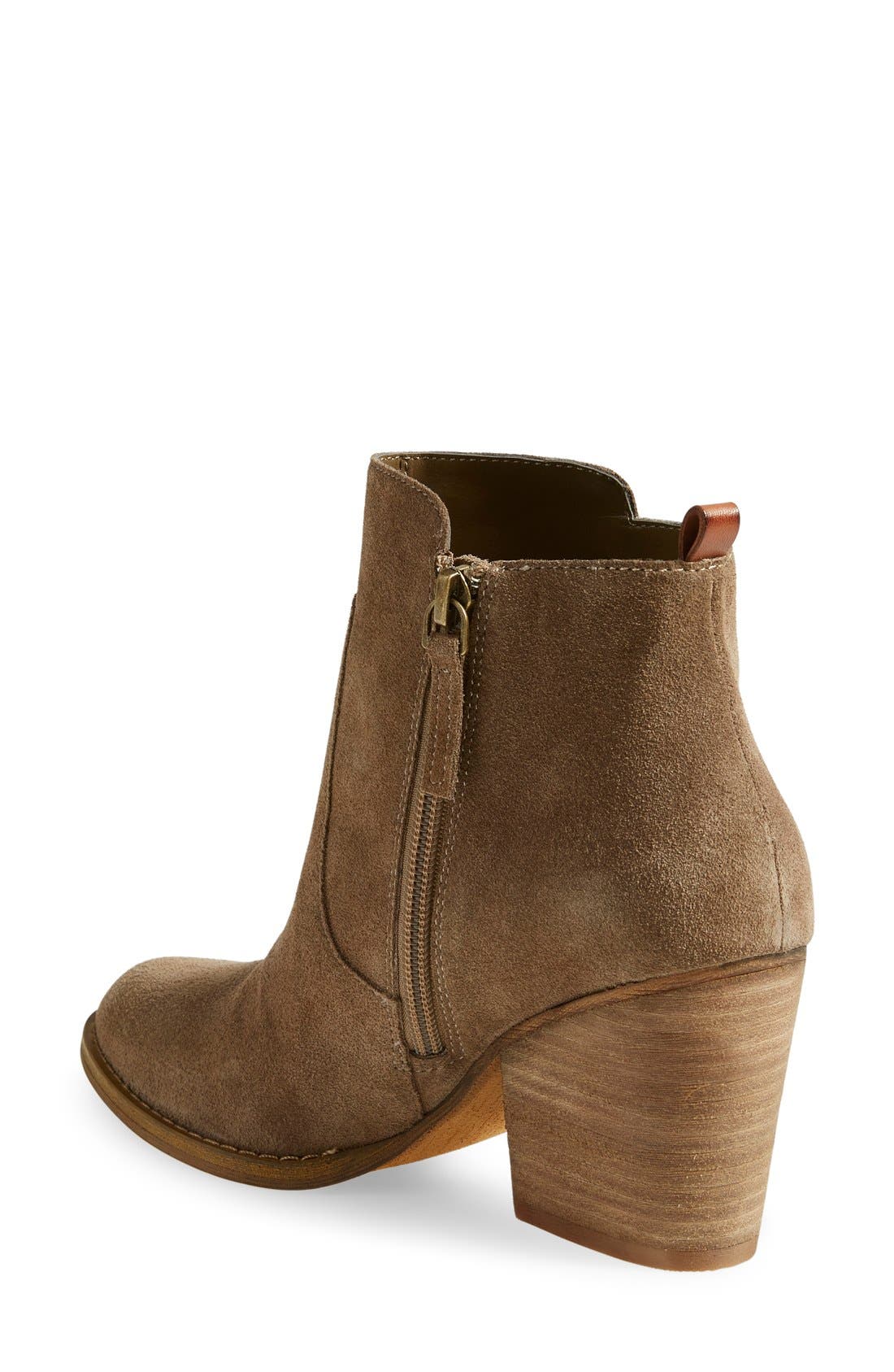 'Winsor' Block Heel Bootie, Alternate, color, SAND SUEDE