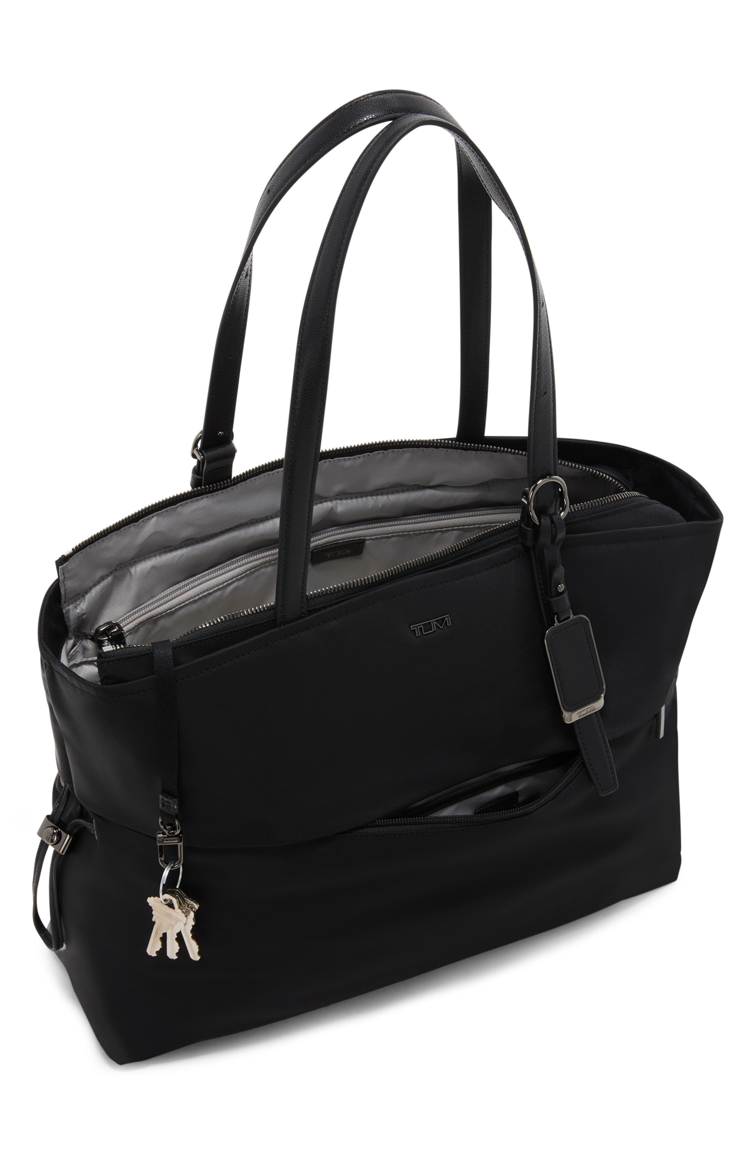 TUMI Voyageur Cam Large Tote Bag, Alternate, color, Black/ Gunmetal