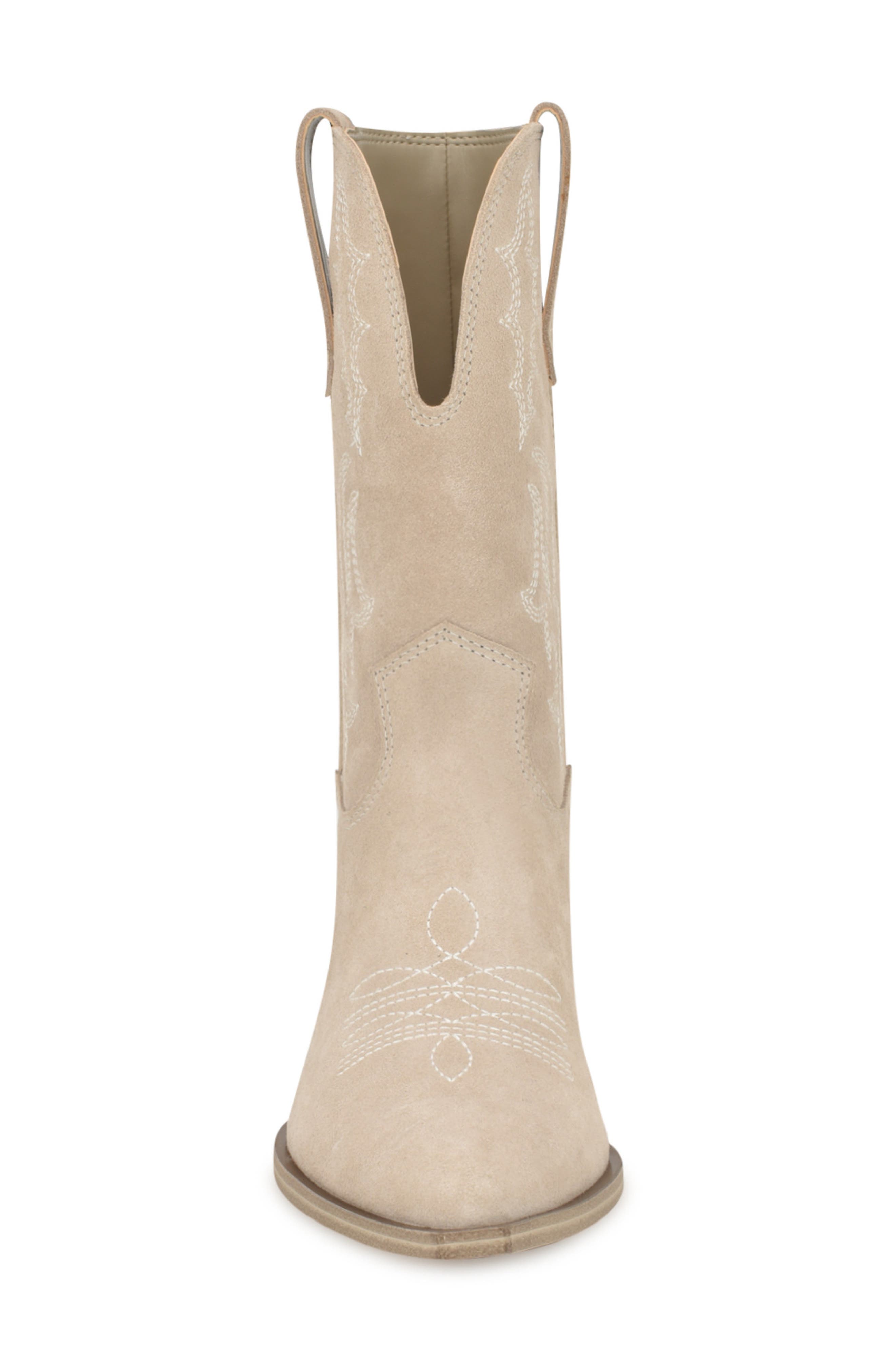 Yodown Pointed Toe Western Boot, Alternate, color, LIGHT GREY