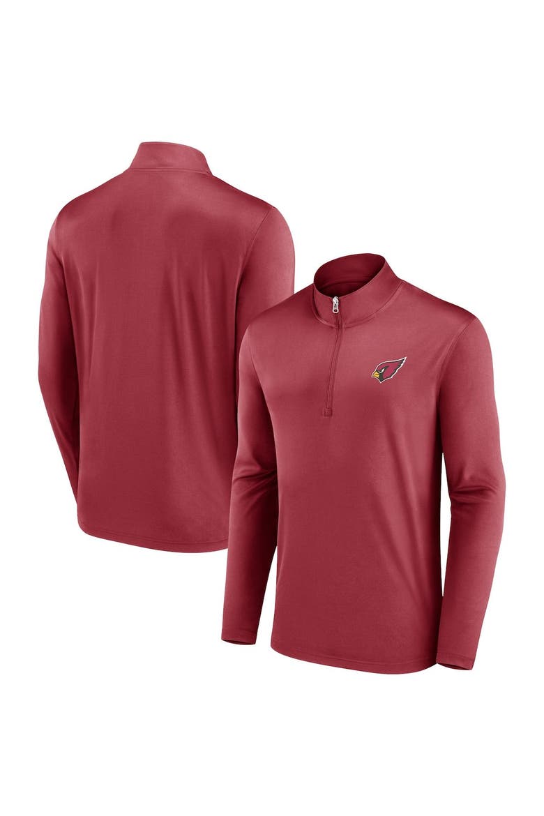 Men's Fanatics Branded Cardinal Arizona Cardinals Underdog Quarter-Zip Jacket, Main, color, Cardinal