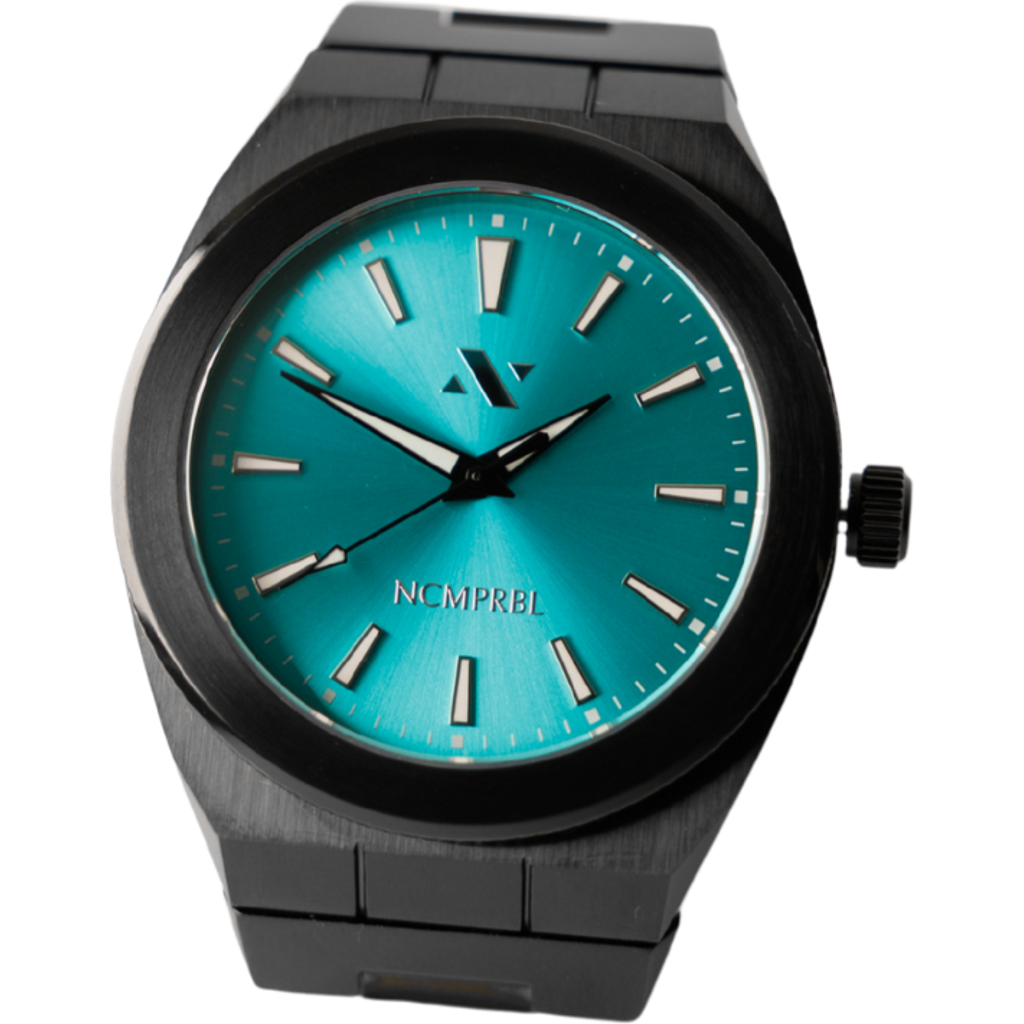 NCMPRBL Elevate Link Maldives Bracelet Watch, 42MM in Black/aqua  product