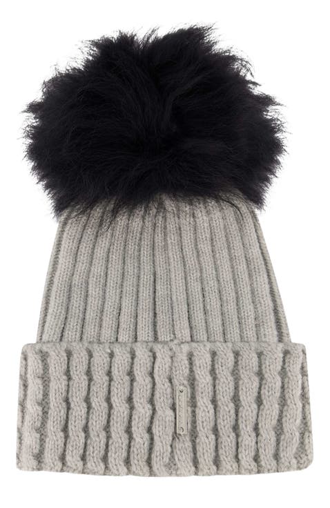 Knit Hat With Pompom