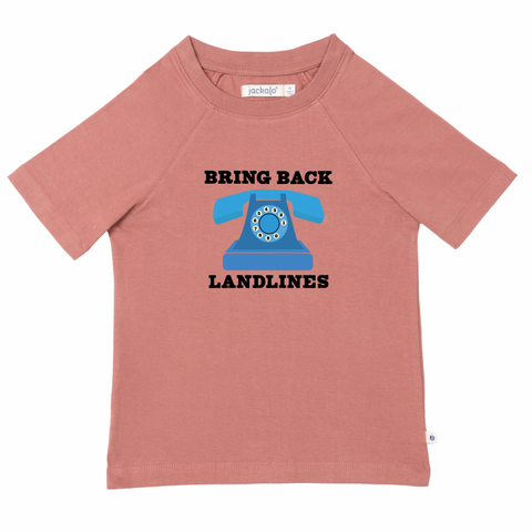 Kids' Organic Cotton Landline Graphic T-Shirt (Toddler, Little Kid, & Big Kid)
