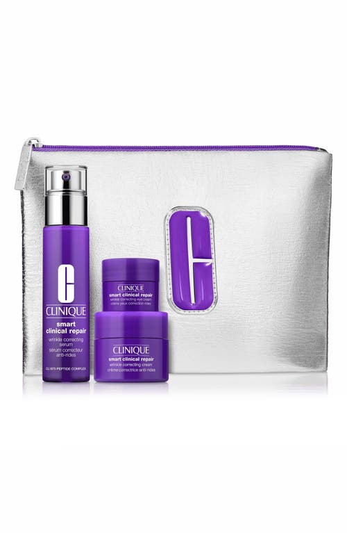 Clinique Wrinkle Fighting Routine Anti-aging Skincare Gift Set $129 Value In Transparent