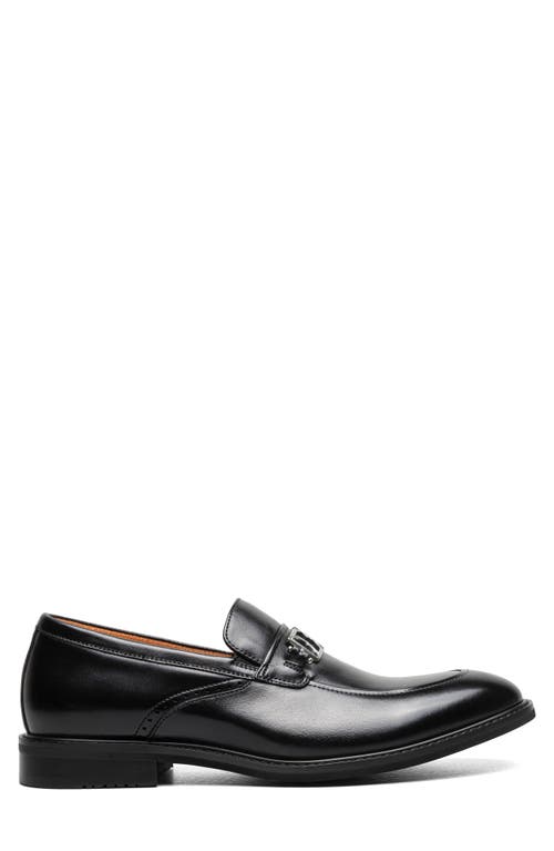 Stacy Adams Boyd Apron Toe Bit Loafer In Black
