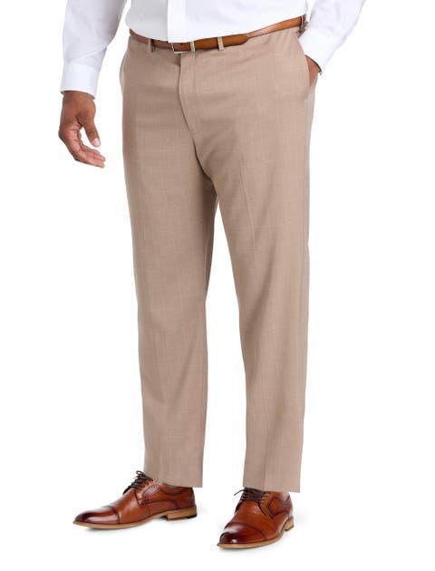 Big & Tall Tonal Plaid Smart Wash® Suit Pants