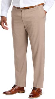 HAGGAR Big & Tall Tonal Plaid Smart Wash® Suit Pants