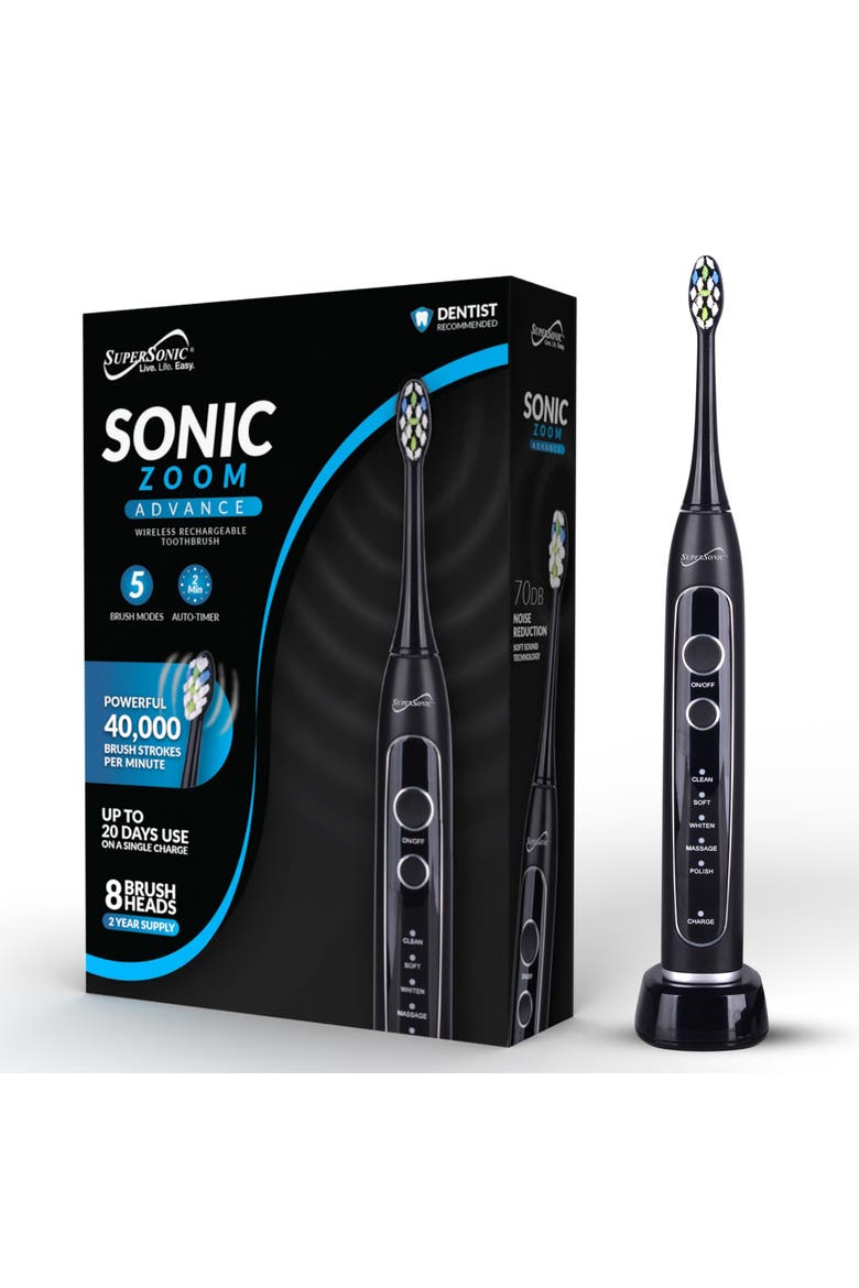 Sonic Advance Wireless Rechargeable Toothbrush in Black, Alternate, color, Black