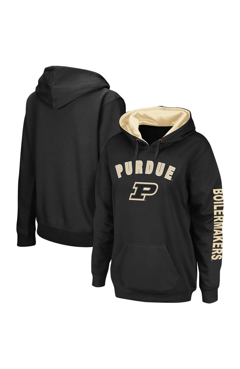 COLOSSEUM Women's Colosseum Black Purdue Boilermakers Loud and Proud Pullover Hoodie, Main, color, Black