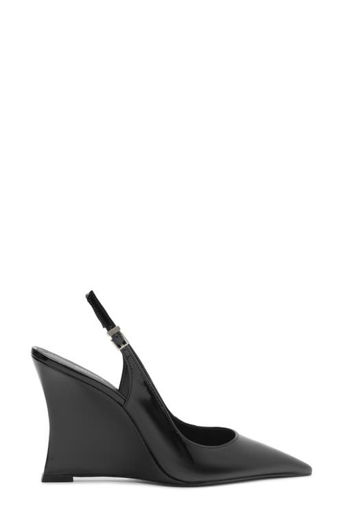 Arezzo Rowen Slingback Pointed Toe Wedge Pump In Black