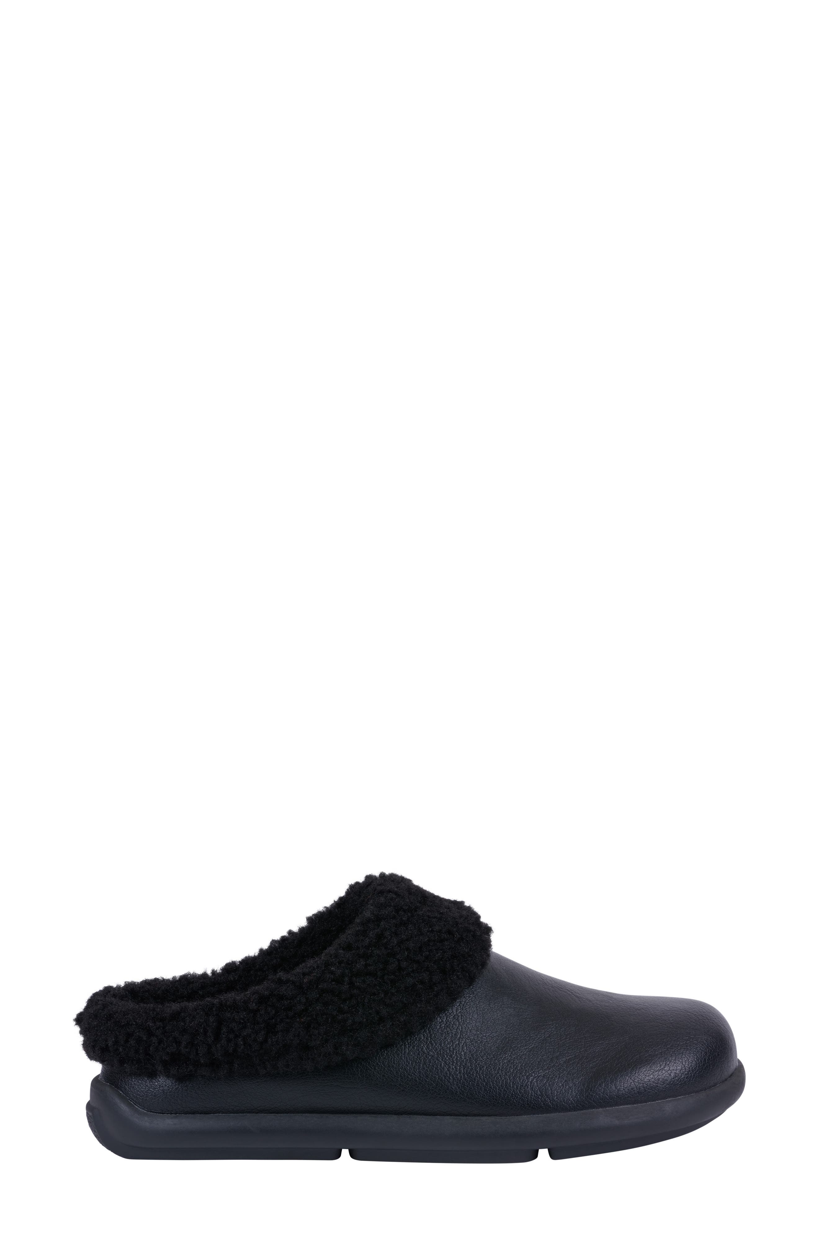 GC SHOES Shari Faux Shearling Lined Mule, Alternate, color, Black