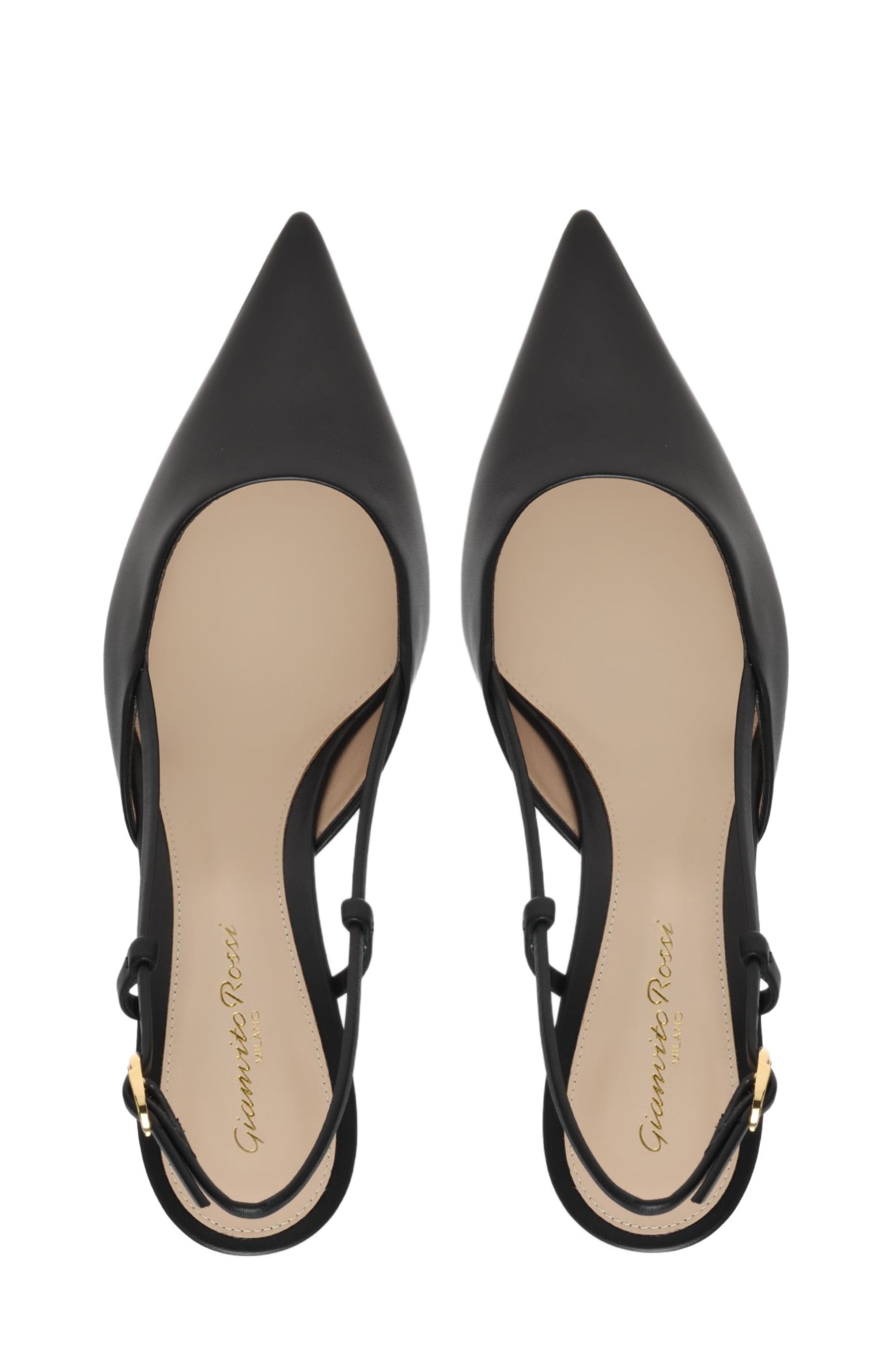 Gianvito Rossi Ascent 55 Slingback, Alternate, color, Black