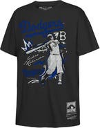 Mitchell & Ness Youth Mitchell & Ness Jackie Robinson Black Brooklyn Dodgers Chalked Up Player T-Shirt