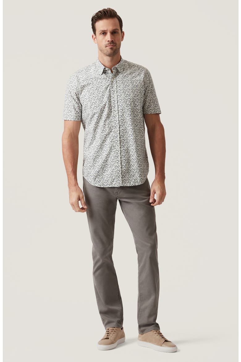Grove Short Sleeve Cotton & Lyocell Button-Up Shirt, Alternate, color, OLIVE