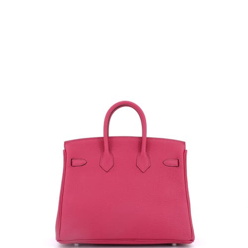 Pre-owned Hermes  Hermes Birkin Handbag Pink Togo With Palladium Hardware 25 In Pink