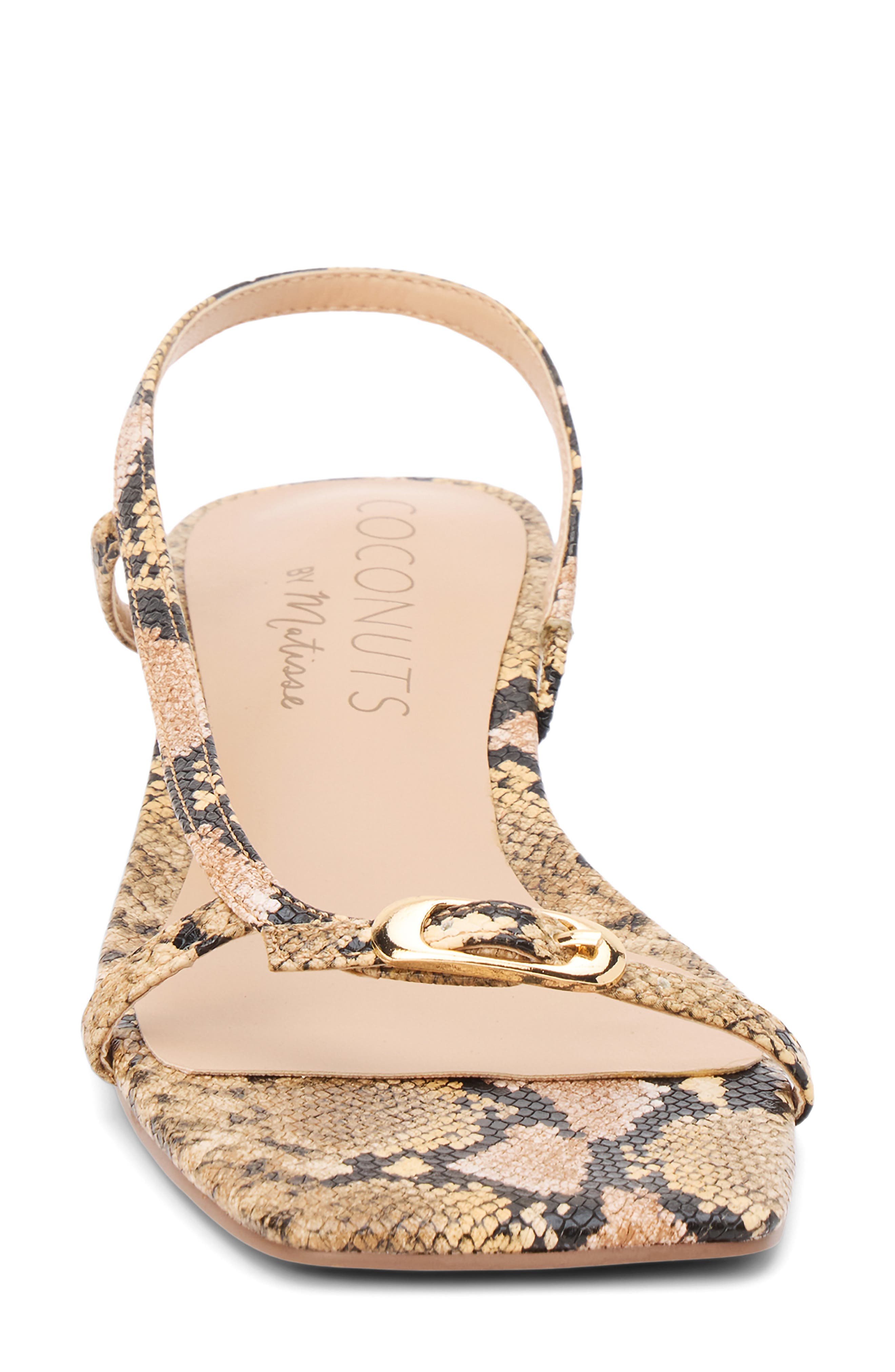 Fernando Slingback Sandal, Alternate, color, TAN MULTI SNAKE EMBOSSED