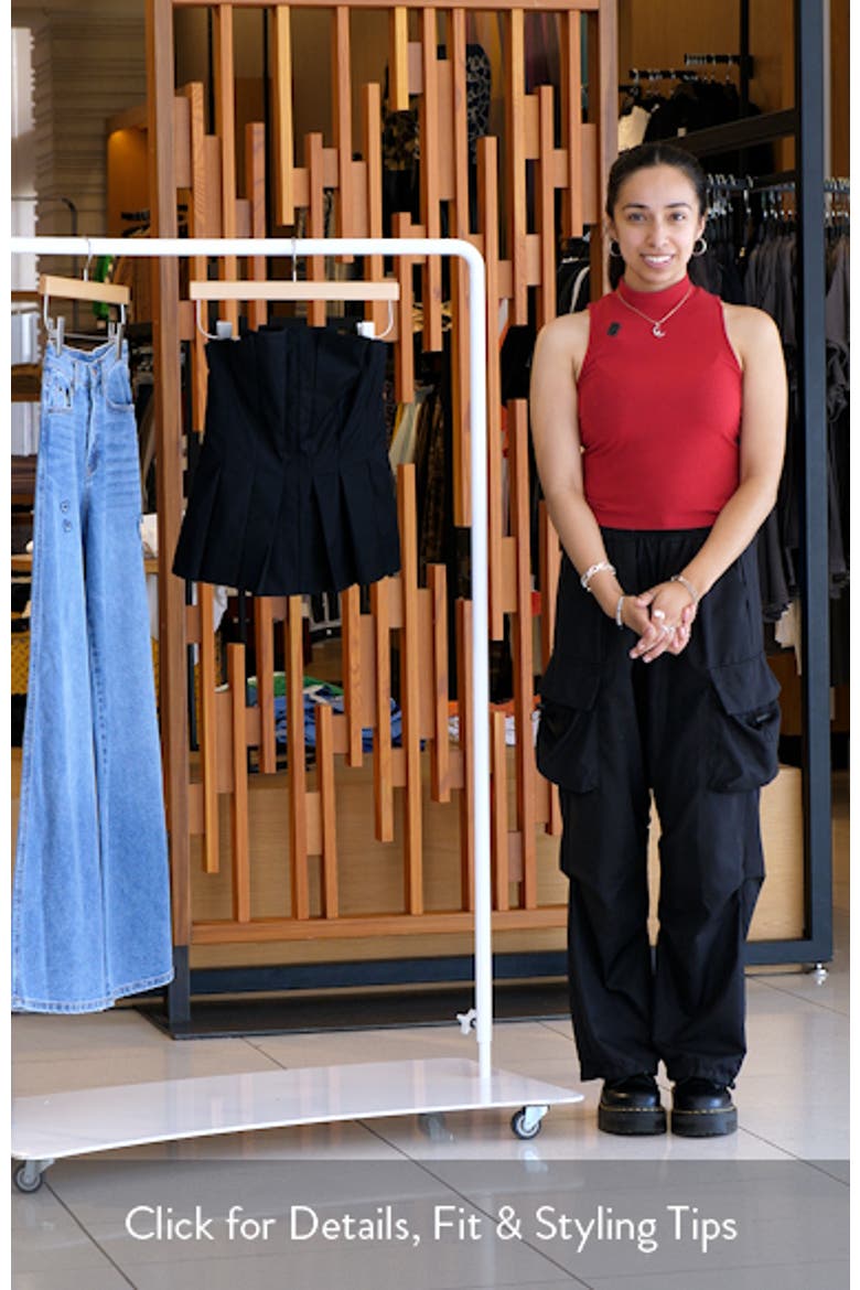 Ashlyn Pleated Peplum Strapless Top video