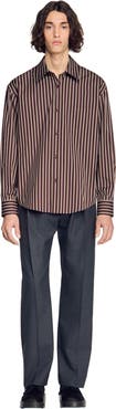 SANDRO Striped cotton shirt