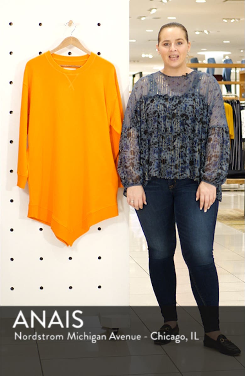 Point Hem Sweatshirt Dress, sales video thumbnail