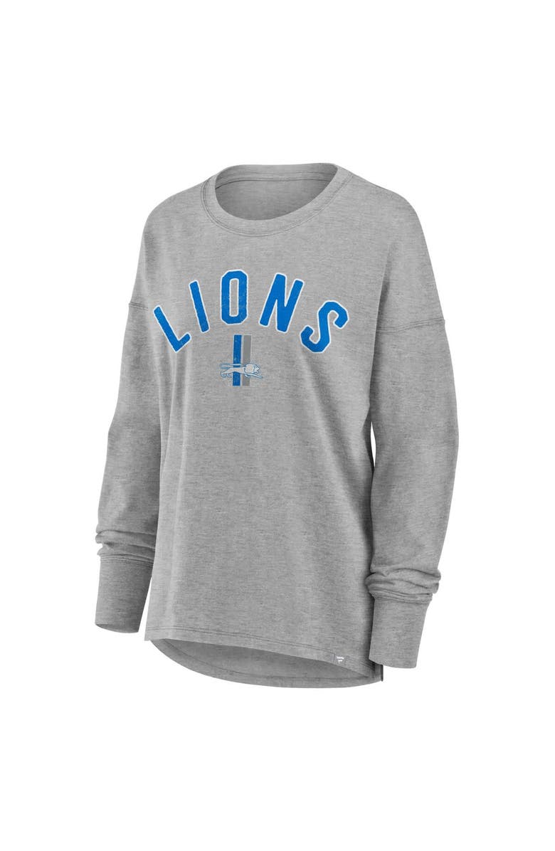 FANATICS Women's Fanatics Heather Gray Detroit Lions Hometown Legacy Long Sleeve T-Shirt, Alternate, color, Heather Gray