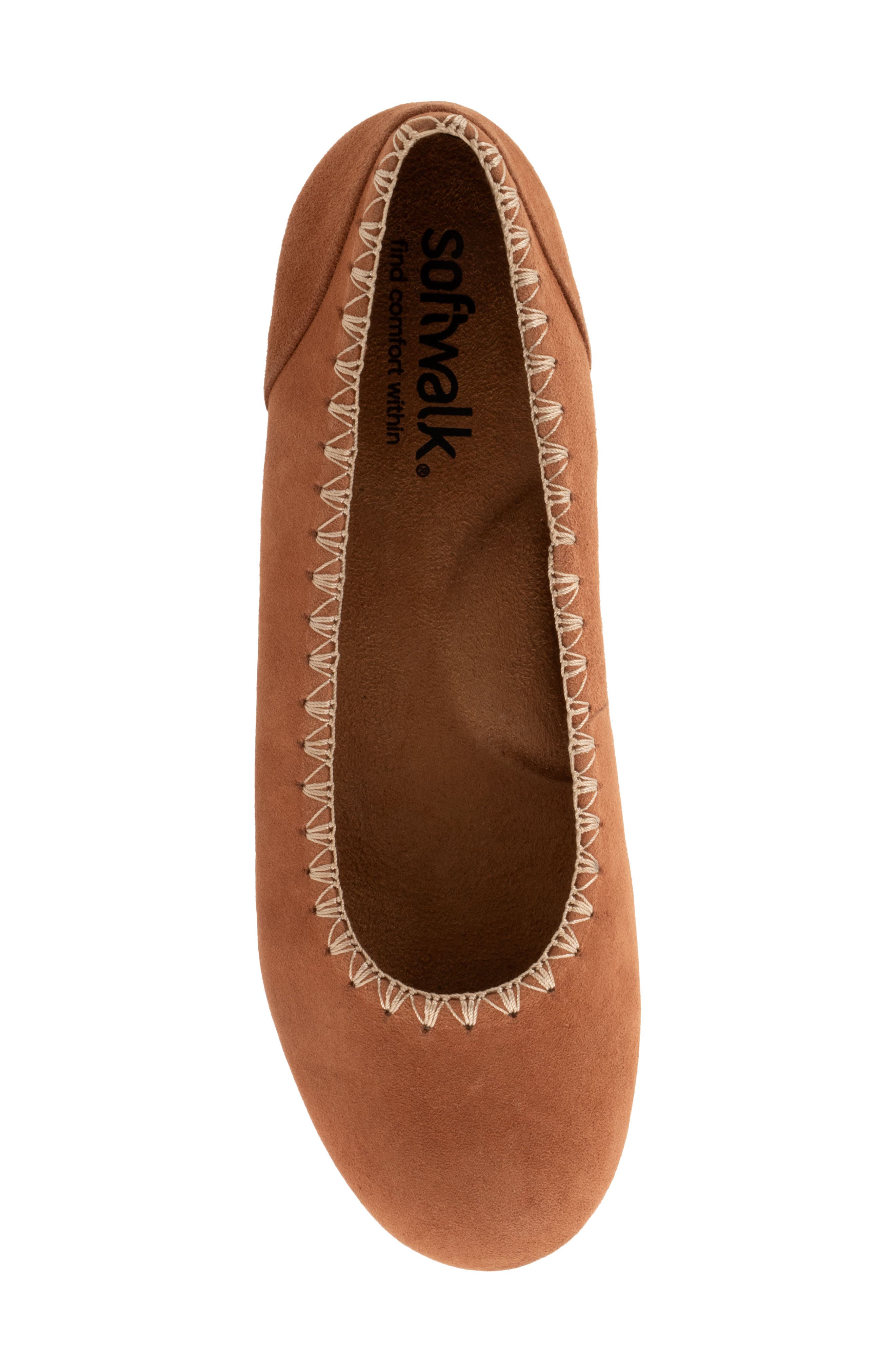 SoftWalk<sup>®</sup> Sonoma Embroidery Flat, Alternate, color, Luggage Suede