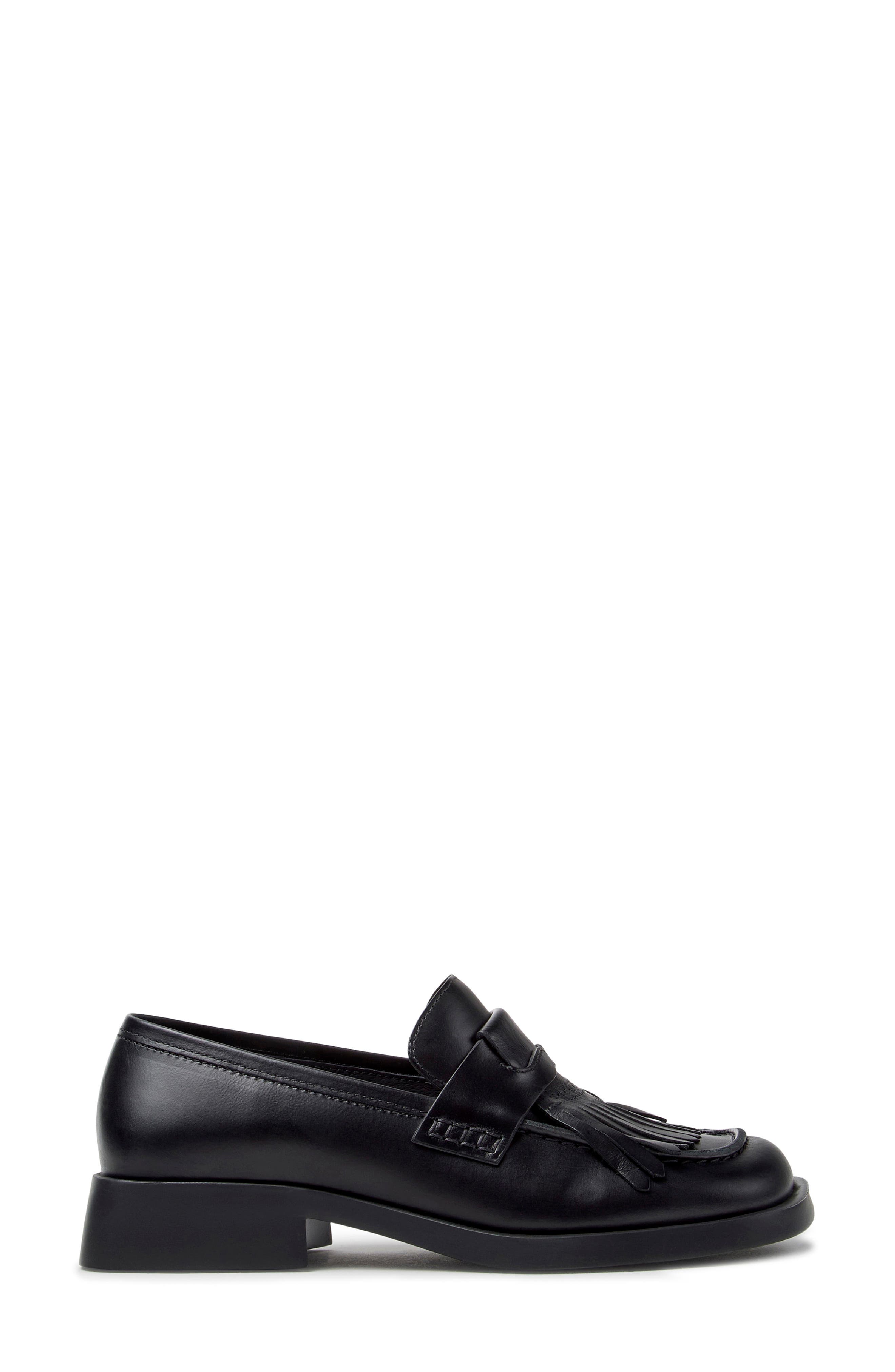 Donna Twins Mismatch Loafer, Alternate, color, BLACK
