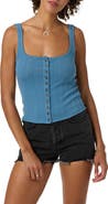 O'Neill Maylee Pointelle Button-Up Tank