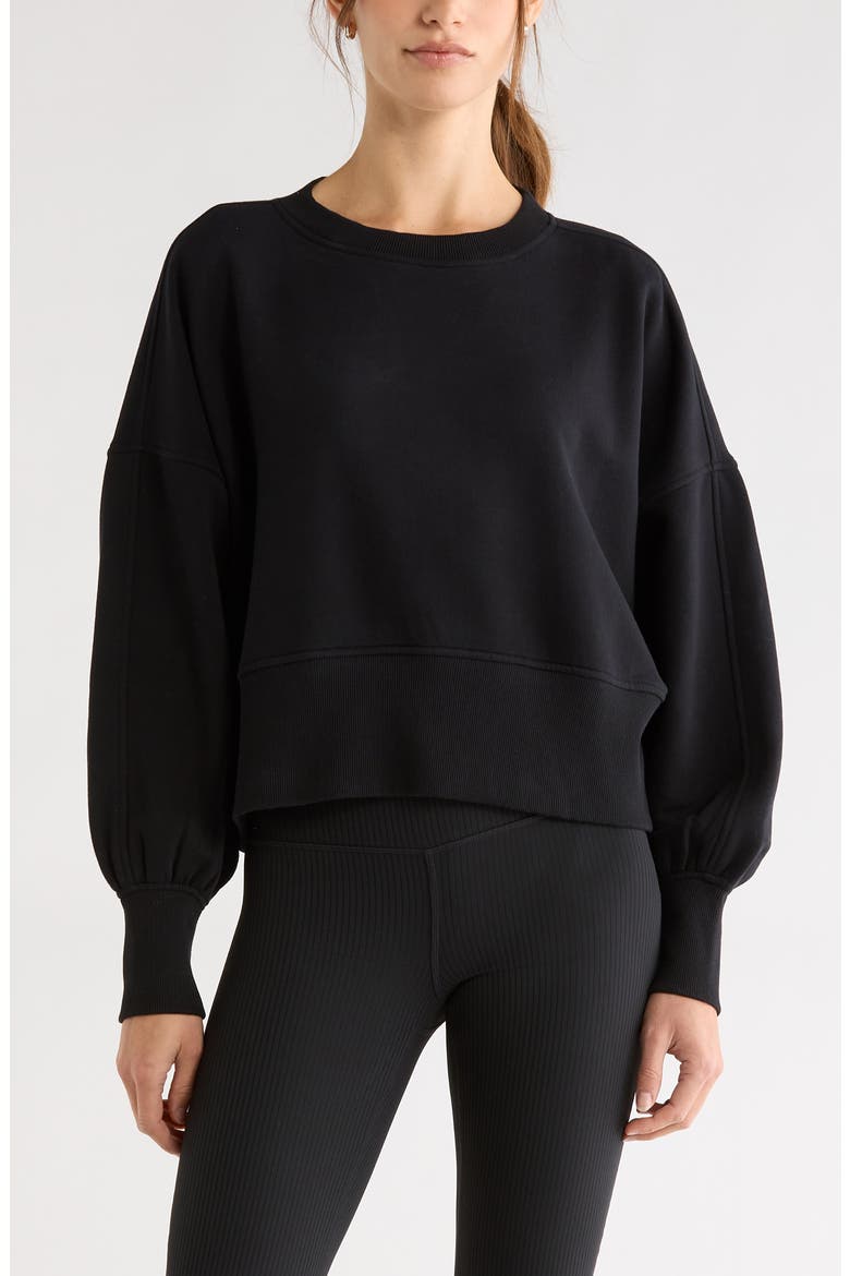 Cloud Fleece Relaxed Sweatshirt, Main, color, BLACK