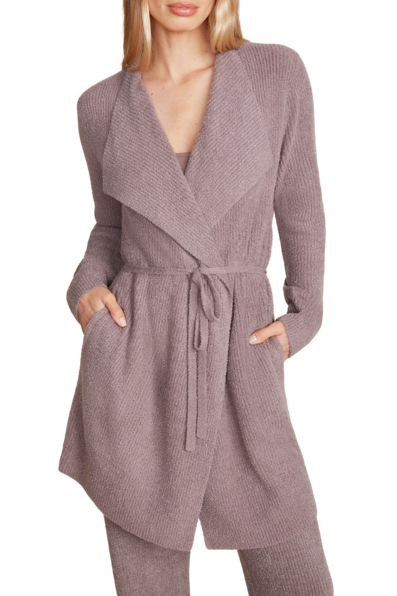 CozyChic™ Lite® Tie Waist Cardigan, Alternate, color, DRIFTWOOD