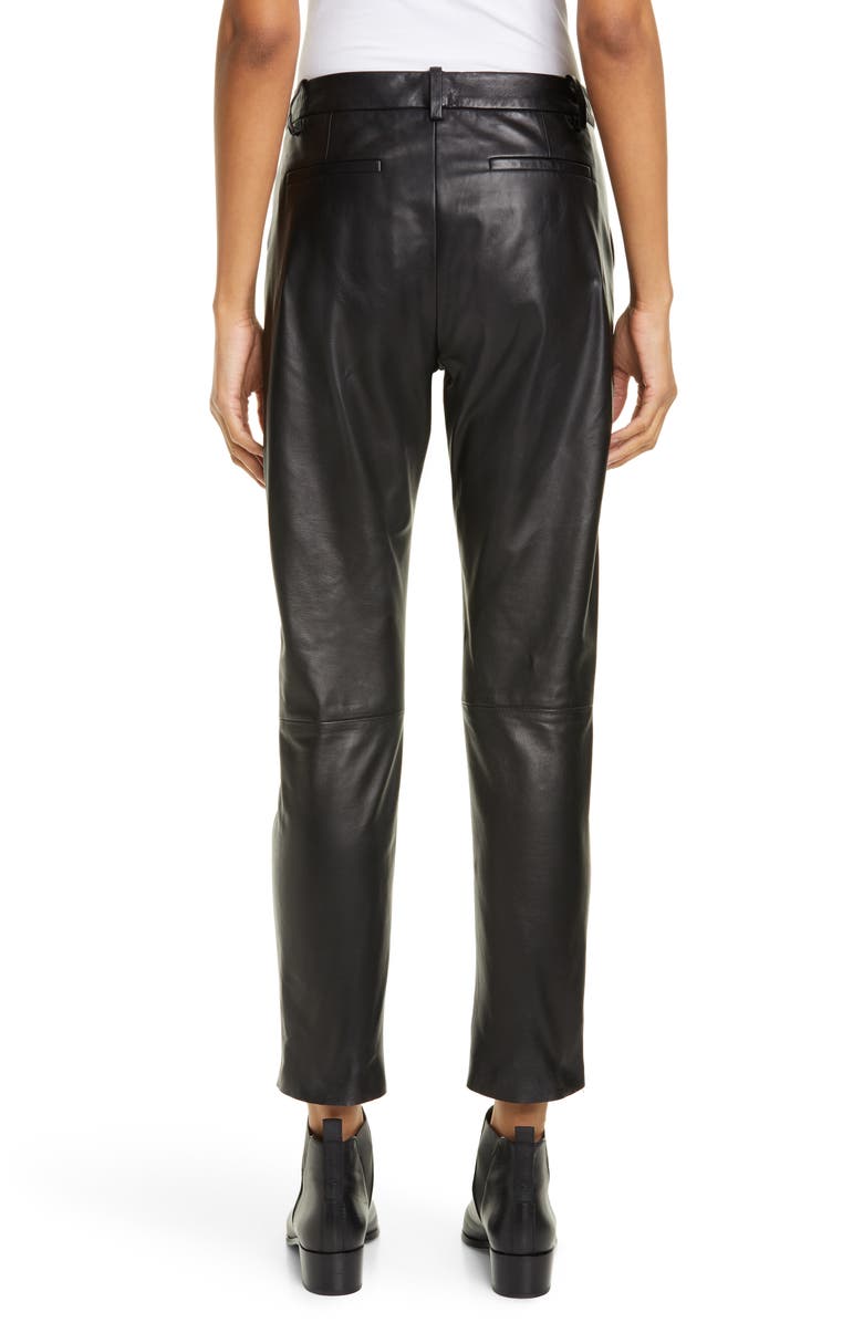 Nili Lotan Montauk Leather Pants, Alternate, color,