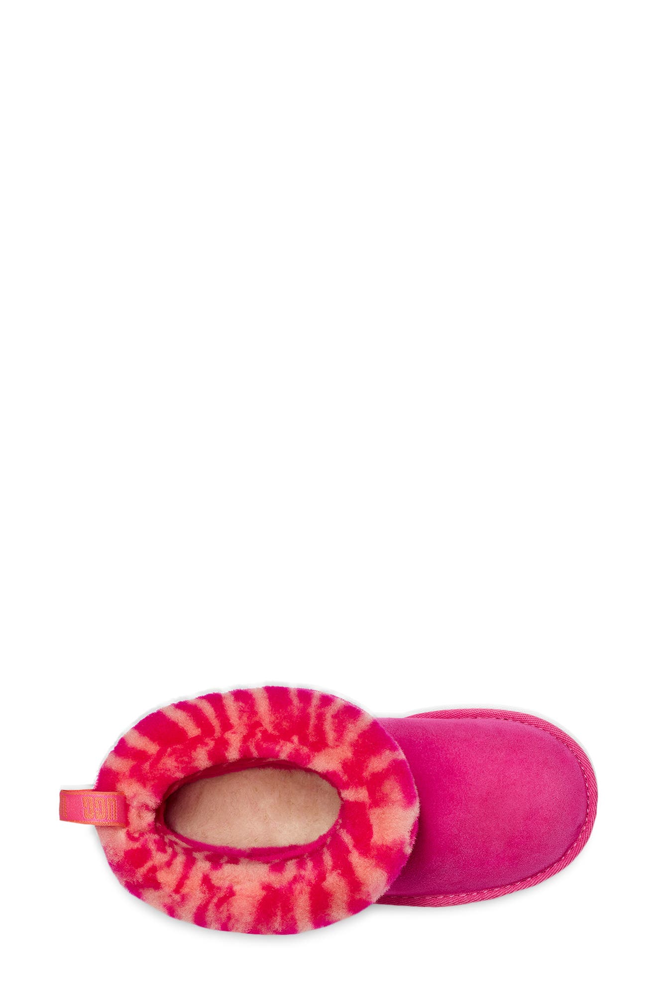 Mini Fluff Genuine Shearling Bootie, Alternate, color, ROCK ROSE