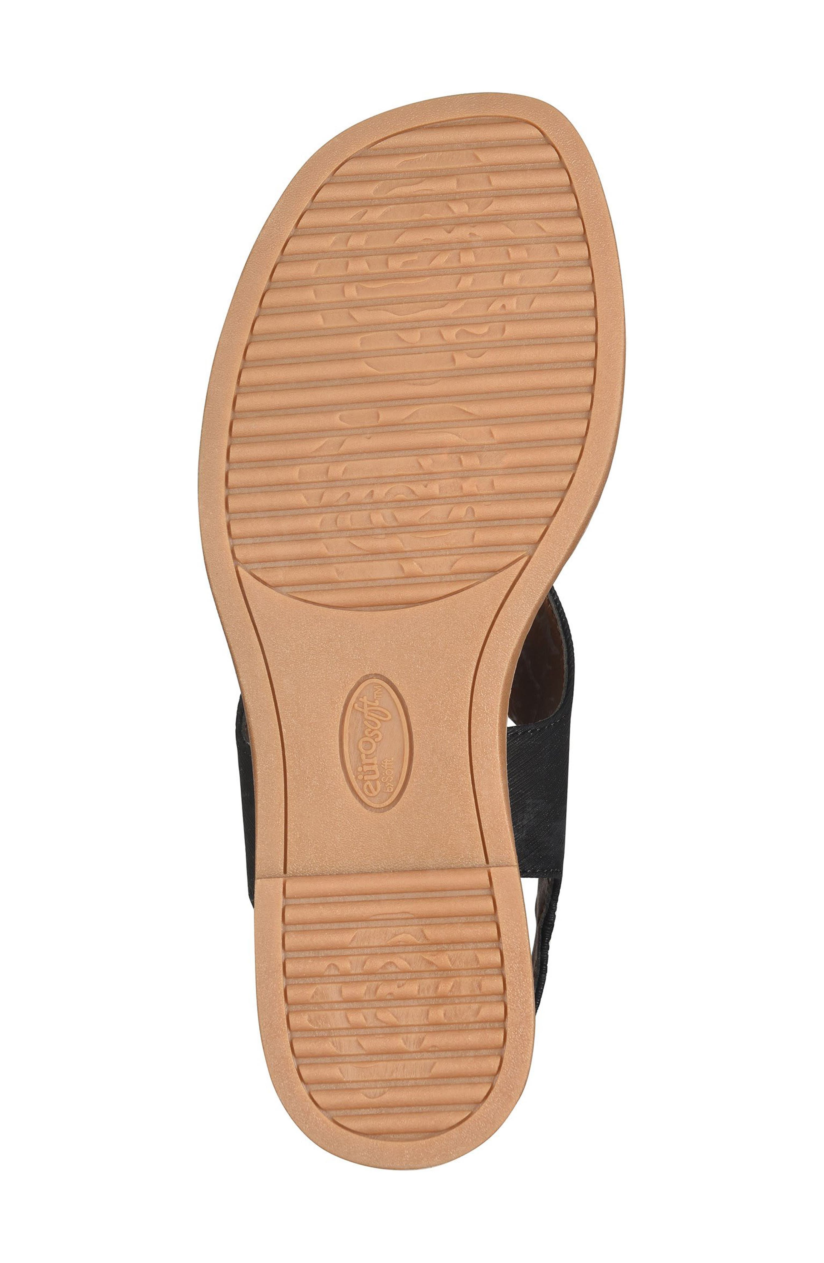 EUROSOFT Macrae Slingback Wedge Sandal, Alternate, color, Black
