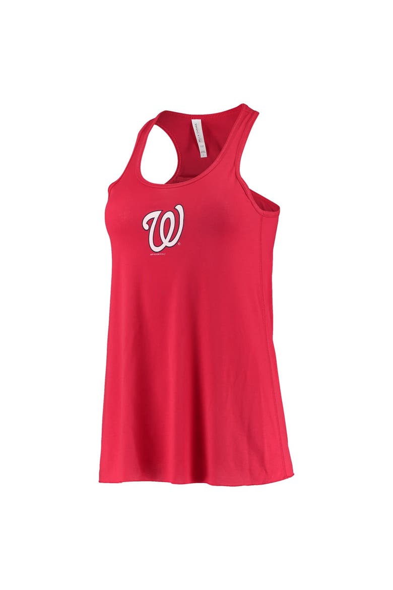 Women's Soft as a Grape Red Washington Nationals Front & Back Tank Top, Alternate, color, Red