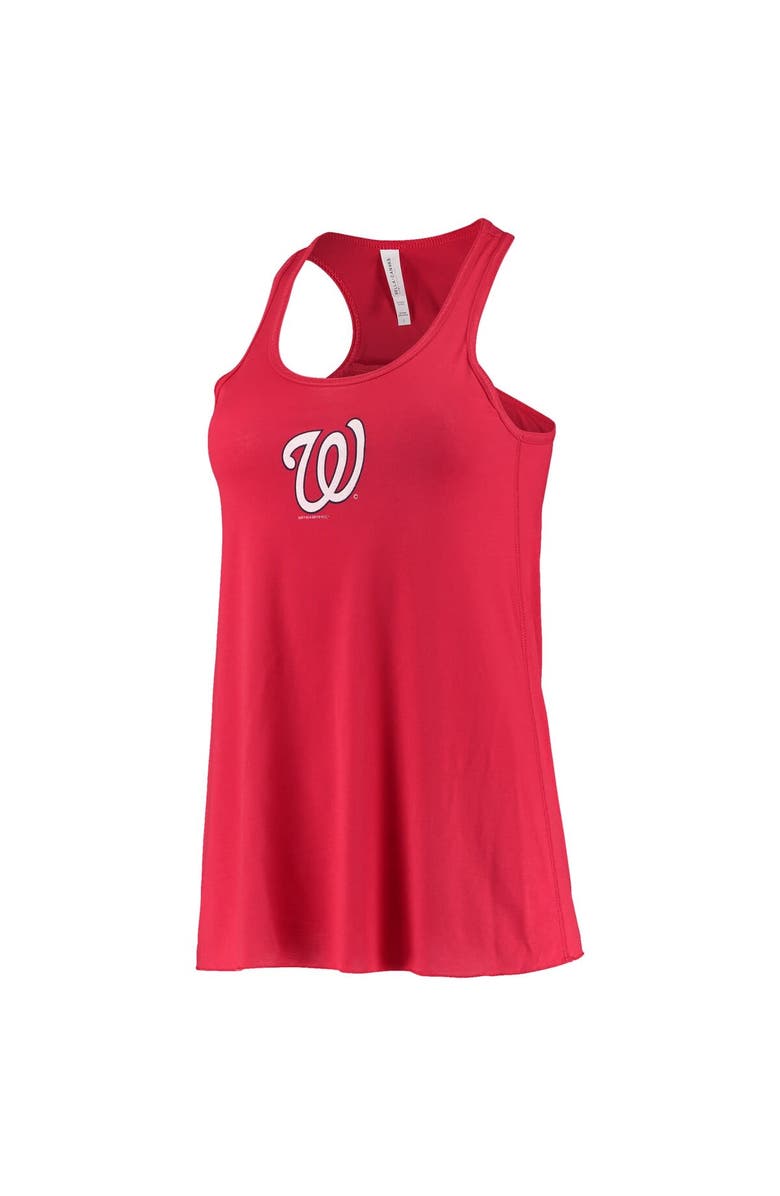 SOFT AS A GRAPE Women's Soft as a Grape Red Washington Nationals Front & Back Tank Top, Alternate, color, 
