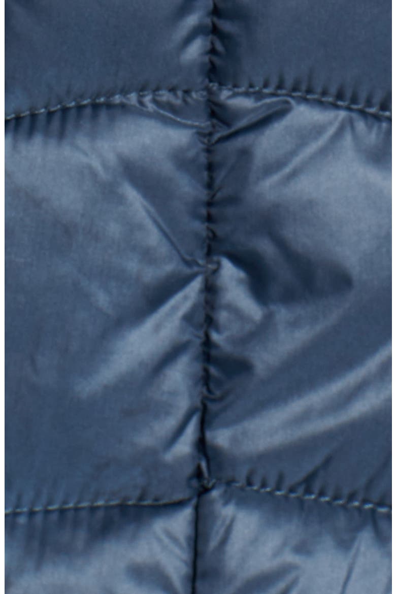 Glossy Quilted Walker Coat, Alternate, color, DEEP WATER