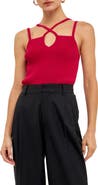 Endless Rose Cross Strap Rib Tank